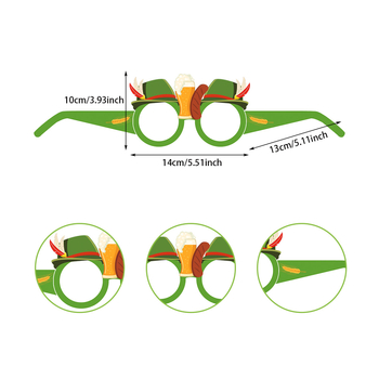 Χαρτονένια γυαλιά – προσαρμοσμένη εκτύπωση, θέμα Oktoberfest, αξεσουάρ φωτογράφισης πάρτι