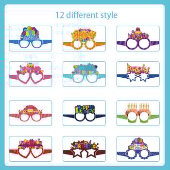 Baiya születésnapi papír szemüveg, 3D HappyBirthday dizájn, parti fotó kellék