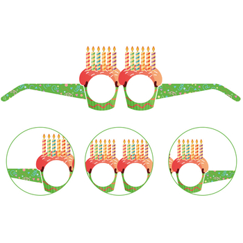 Baiya születésnapi papír szemüveg, 3D HappyBirthday dizájn, parti fotó kellék