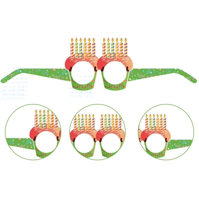 Baiya születésnapi papír szemüveg, 3D HappyBirthday dizájn, parti fotó kellék