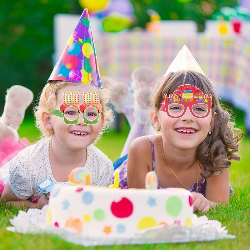 Baiya születésnapi papír szemüveg, 3D HappyBirthday dizájn, parti fotó kellék