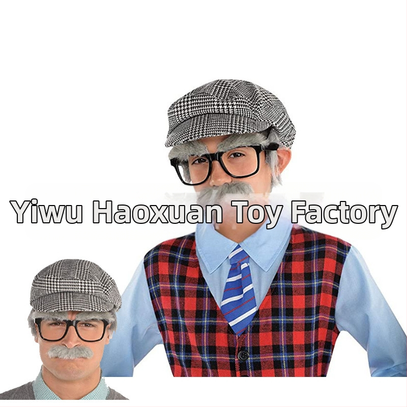 Cosplay set brady s okuliarmi a klobúkom – textilné rekvizity, ručne vyrobené, Rainstorm