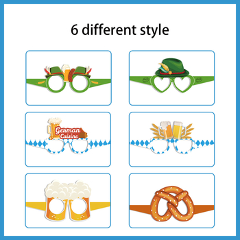 Papierové okuliare rekvizity pre Oktoberfest, tlačené, prispôsobiteľné