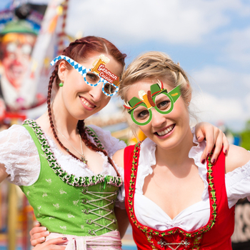 Papierové okuliare rekvizity pre Oktoberfest, tlačené, prispôsobiteľné