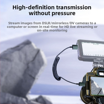 HDMI 2.1 ārkārtīgi plāns teleskopisks atsperkabelis ar sānu leņķa savienotāju, 1 m garums, atbalsta 8K60Hz