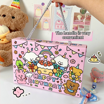 Dāvanu papīra maisiņš, drukāts noformējums, korejiešu stils, zīmols Small pot stickers