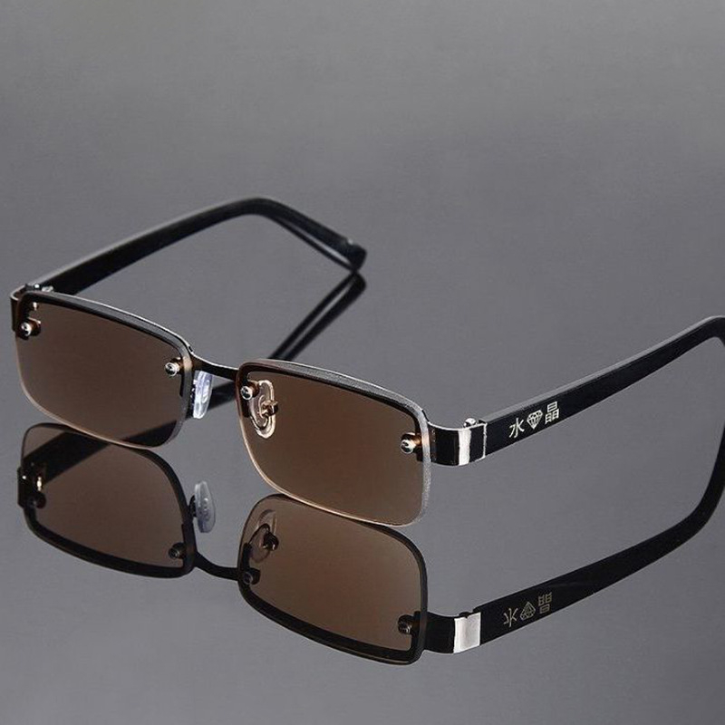 Ochelari de citit fără ramă – lentile din rășină, 100D, plăci din titan, Hangley