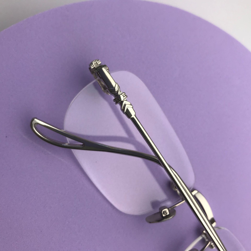 Bezokvirne naočale za čitanje s metalnim okvirom, leće od smole s zaštitom od plavog svjetla, dioptrija 0–400, poslovni minimalistički stil