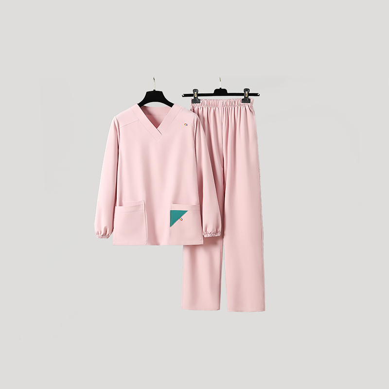 Унисексуален медицински комплект облекла: бързосъхнещ, влагоотводящ, полиестер/еластан, множество джобове, топ с V-образно деколте и панталони