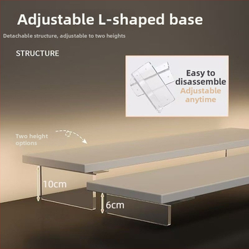 Stalo monitoriaus kėlėjas su pasukamu dizainu, iš dirbtinės plokštės, kelia ekraną ir turi saugojimo lentyną