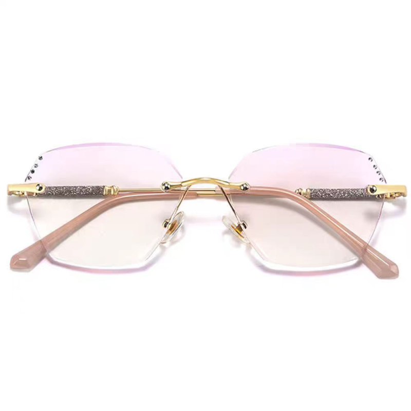 Naočale za čitanje bez okvira, metalni okvir, AC leće, zaštita od plavog svjetla, UV zaštita