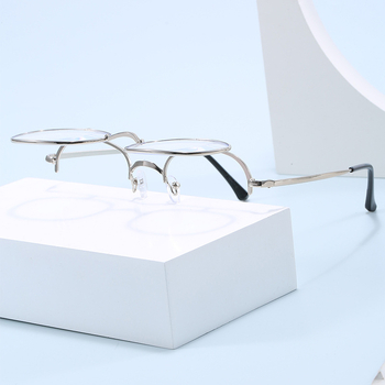 LH9113 Γυαλιά Ανάγνωσης Διπλής Χρήσης για Μακρινό και Κοντινό Διάβασμα, Αναδιπλούμενος μεταλλικός πλήρης σκελετός, Ακρυλικές φακοί με αντί-μπλε φως, Κατάλληλα για ηλικιωμένους, για περιπάτους και οδήγηση