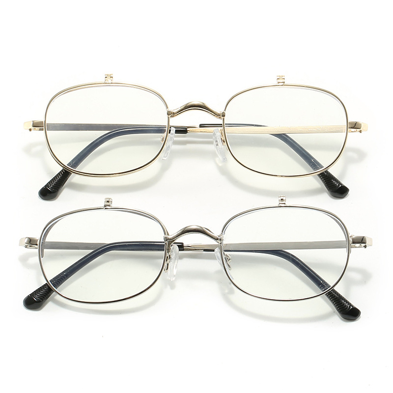 LH9113 Γυαλιά Ανάγνωσης Διπλής Χρήσης για Μακρινό και Κοντινό Διάβασμα, Αναδιπλούμενος μεταλλικός πλήρης σκελετός, Ακρυλικές φακοί με αντί-μπλε φως, Κατάλληλα για ηλικιωμένους, για περιπάτους και οδήγηση