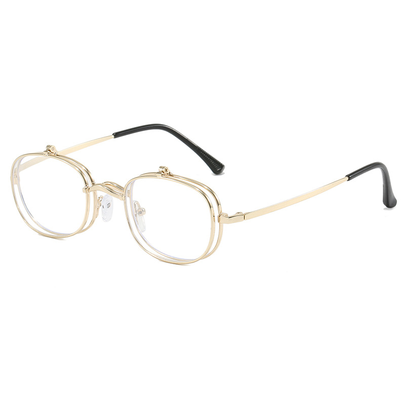 LH9113 Γυαλιά Ανάγνωσης Διπλής Χρήσης για Μακρινό και Κοντινό Διάβασμα, Αναδιπλούμενος μεταλλικός πλήρης σκελετός, Ακρυλικές φακοί με αντί-μπλε φως, Κατάλληλα για ηλικιωμένους, για περιπάτους και οδήγηση