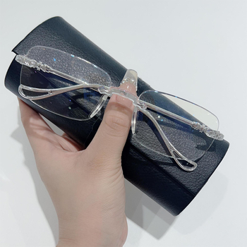 Bezkutni presbiopijski naočale s PC lećama, anti-plavo svjetlo, ovalni okvir, ultralagana, univerzalna prilagodba