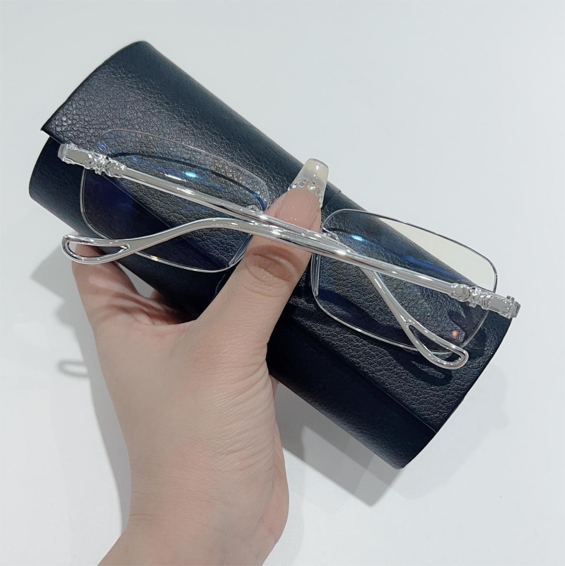 Bezkutni presbiopijski naočale s PC lećama, anti-plavo svjetlo, ovalni okvir, ultralagana, univerzalna prilagodba