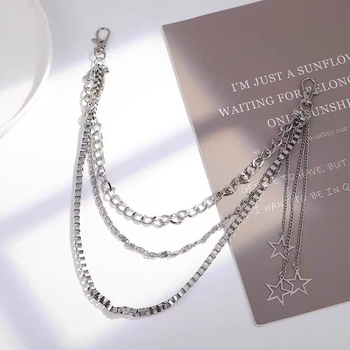 Pojas za struk s oblikom lista, metalni, elektroplatirane površine, unisex dodatak u punk hip-hop stilu