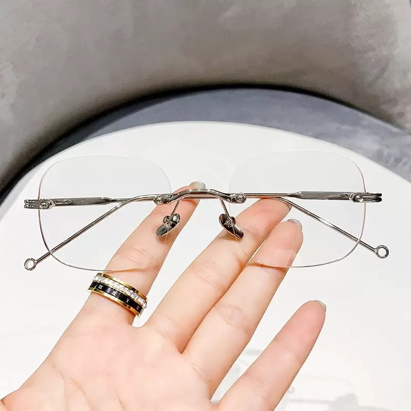 Naočale za čitanje bez okvira, zaštita od plavog svjetla, za žene, metalni okvir