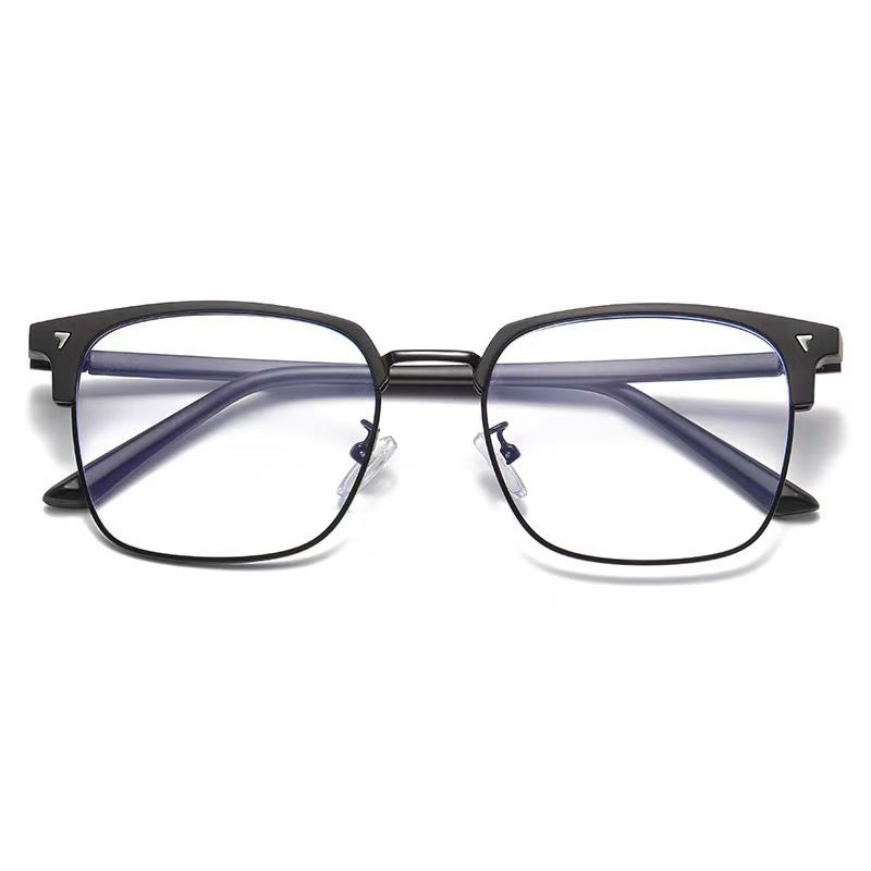 Lagane naočale za čitanje, unisex, s zaštitom od plavog svjetla, anti-radijacije i UV, za blizinu i daljinu, metalna poluokvirna konstrukcija