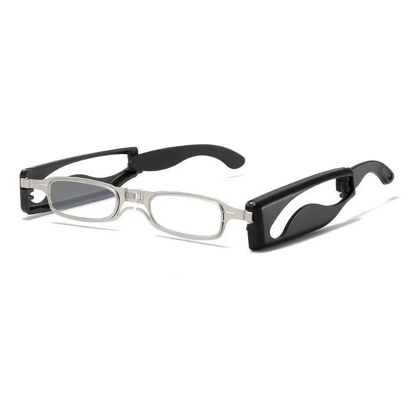 Skaitymo akiniai, sulankstomi aplink kaklą, mėlynos šviesos apsauga, pilnas rėmas, metaliniai rėmai