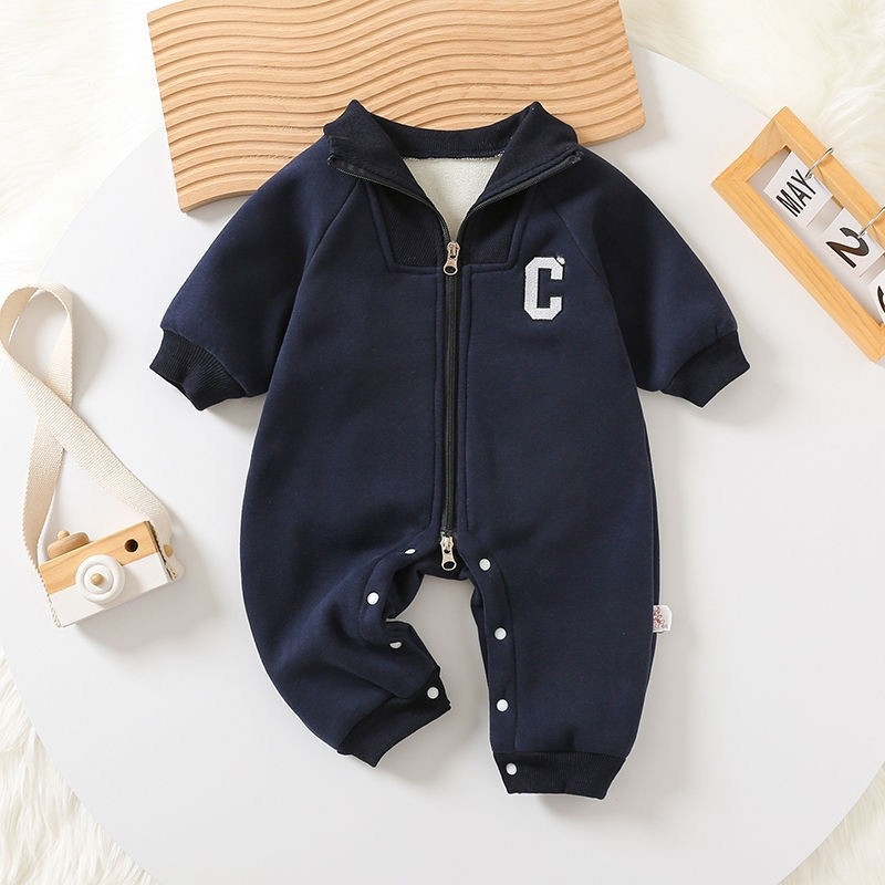 Kombinezon za bebe za proljeće i jesen, 0–6 mjeseci, unisex, pamuk romper s zatvaračem, korejski stil