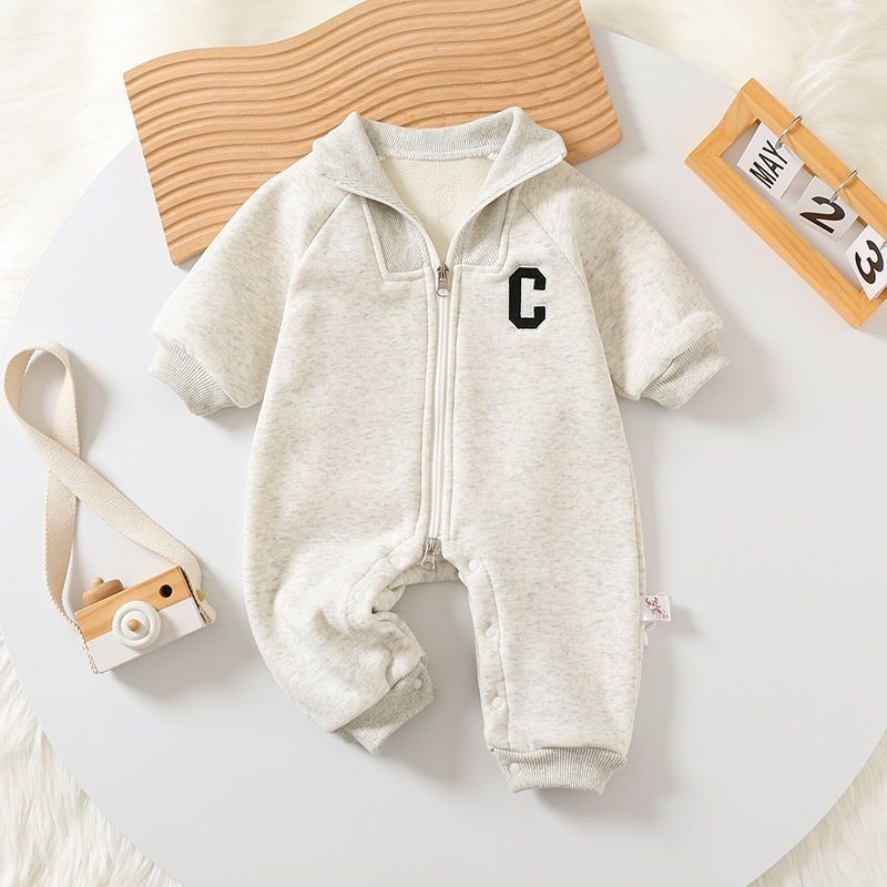 Kombinezon za bebe za proljeće i jesen, 0–6 mjeseci, unisex, pamuk romper s zatvaračem, korejski stil