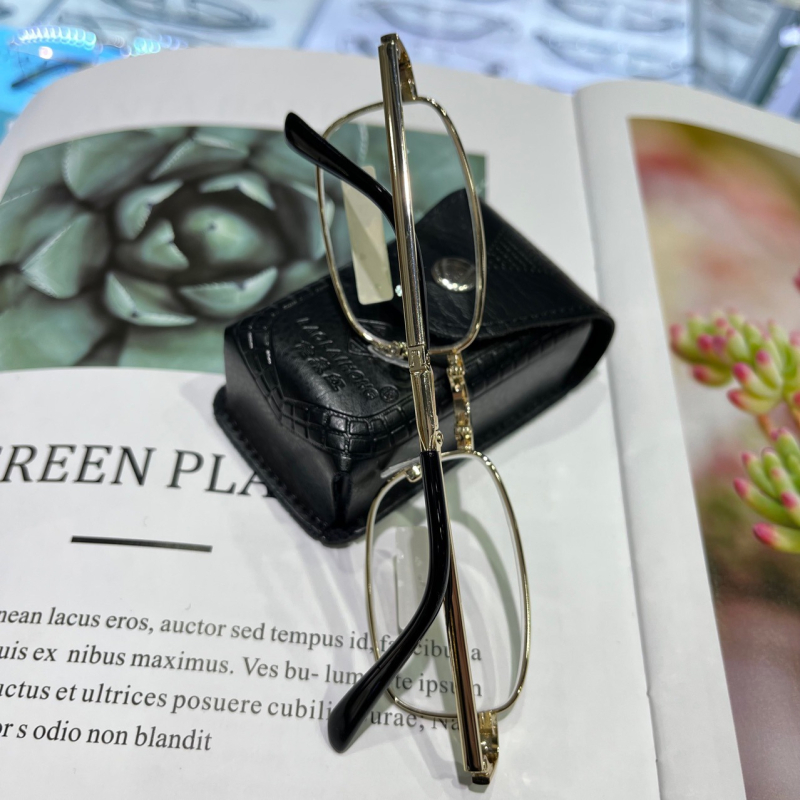 Skaitymo akiniai, Angie/ANGIEILL, pilnas konstrukcijos metalinis rėmas, lęšiai iš dervos su asferiniais lęšiais, modeliai 639 film ir 632 film