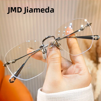 Be rėmų skaitymo akiniai su PC lęšiais, anti-mėlynos šviesos filtru, ultra lengvi, vyresnio amžiaus vyrams