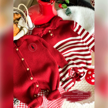 Pleteni kombinezon za dojenčad i malu djecu, jesen-zima, svečani stil, kapuljača, unisex