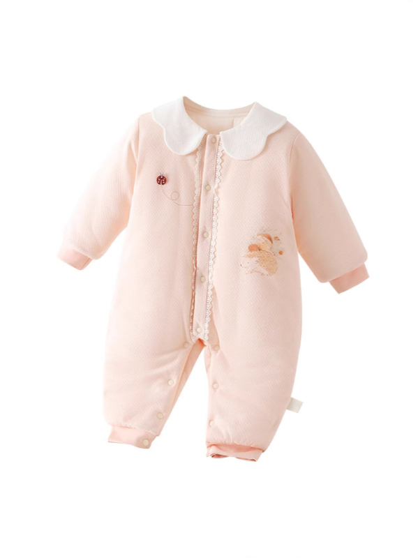 150 g zimski pamukasti kombinezon za bebe, topao, 100% pamuk, s rever ovratnikom, debeli dizajn