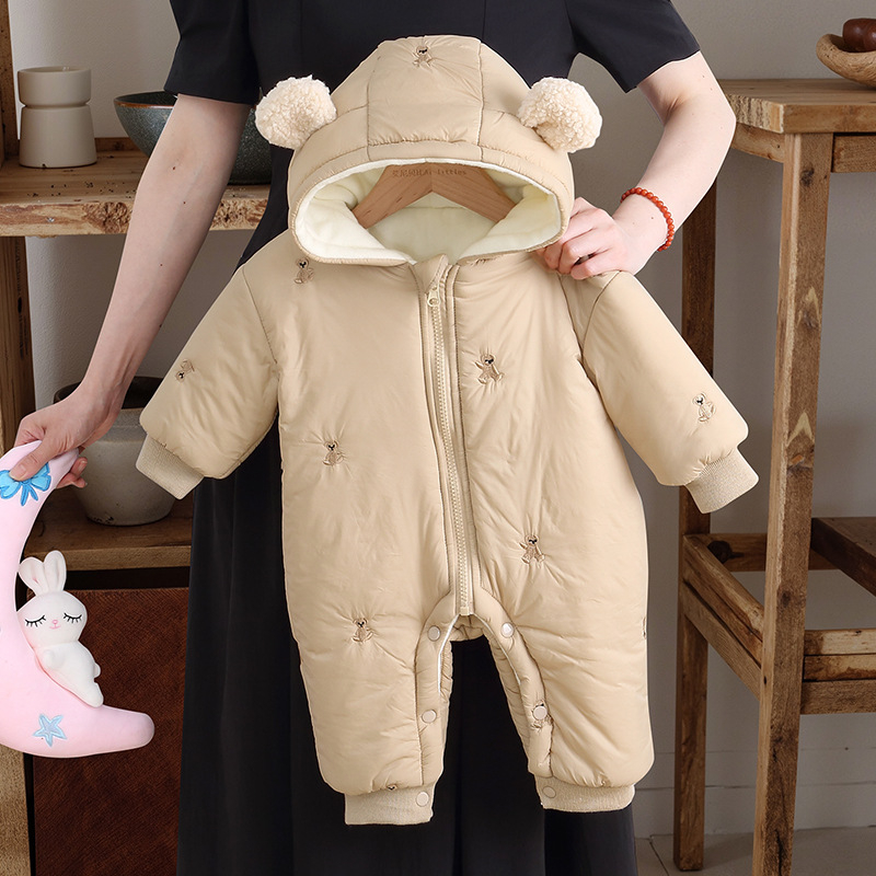 Dječji kombinezon s kapuljom, flis podstava, 100% najlon, zatvarač na zip, dugi rukavi, unisex, zimski model