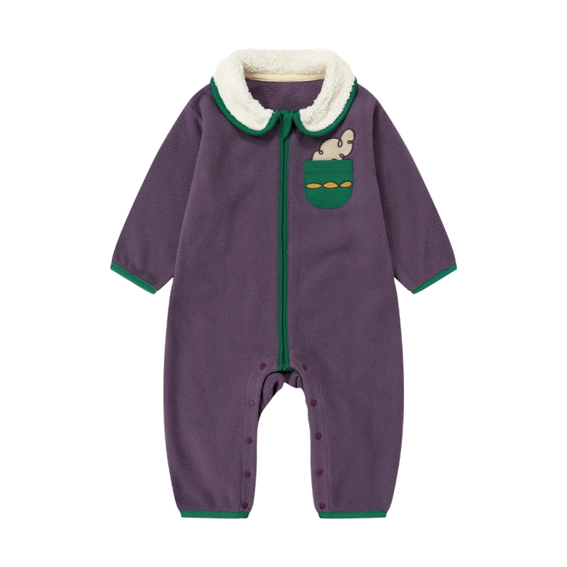 BBQB dječji zip jumpsuit – jesen-zima, 100% poliester, antistatičan, antibakterijski, za novorođenčad 0–1 godina