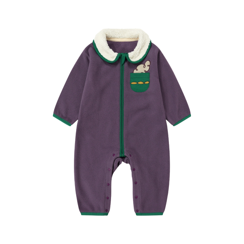 BBQB dječji zip jumpsuit – jesen-zima, 100% poliester, antistatičan, antibakterijski, za novorođenčad 0–1 godina