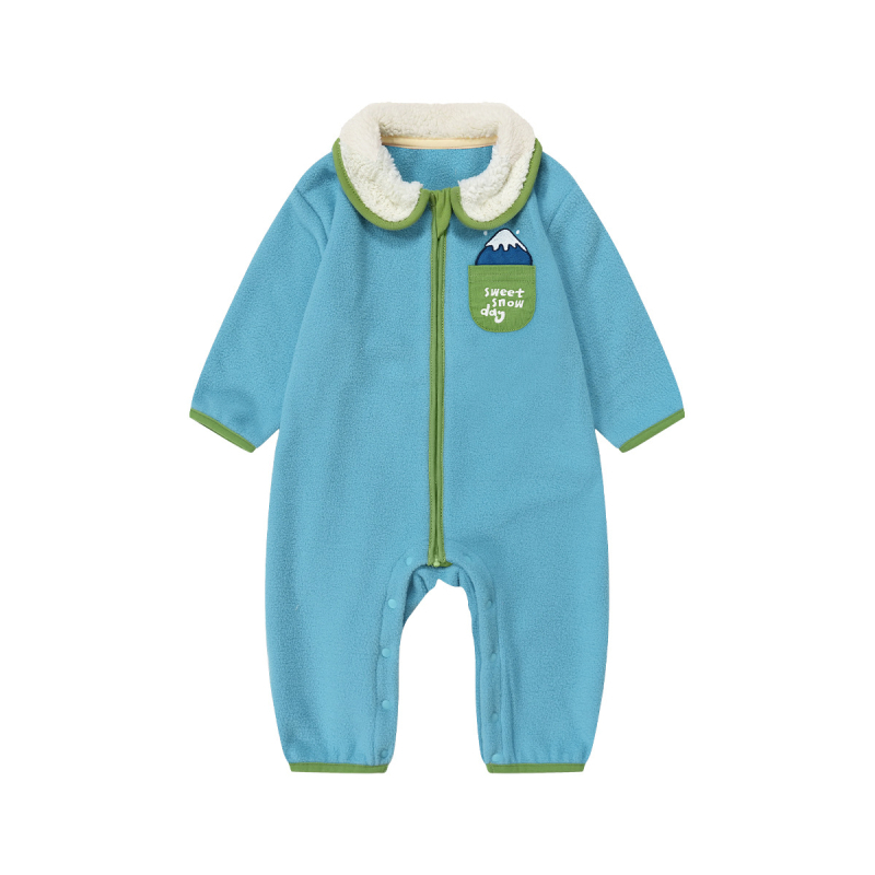 BBQB dječji zip jumpsuit – jesen-zima, 100% poliester, antistatičan, antibakterijski, za novorođenčad 0–1 godina