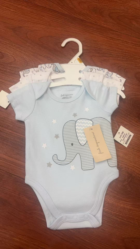 Overálok és romperok, rövid ujjú, 100% pamut, pull-over, uniszex, 1-3 éveseknek, nyár