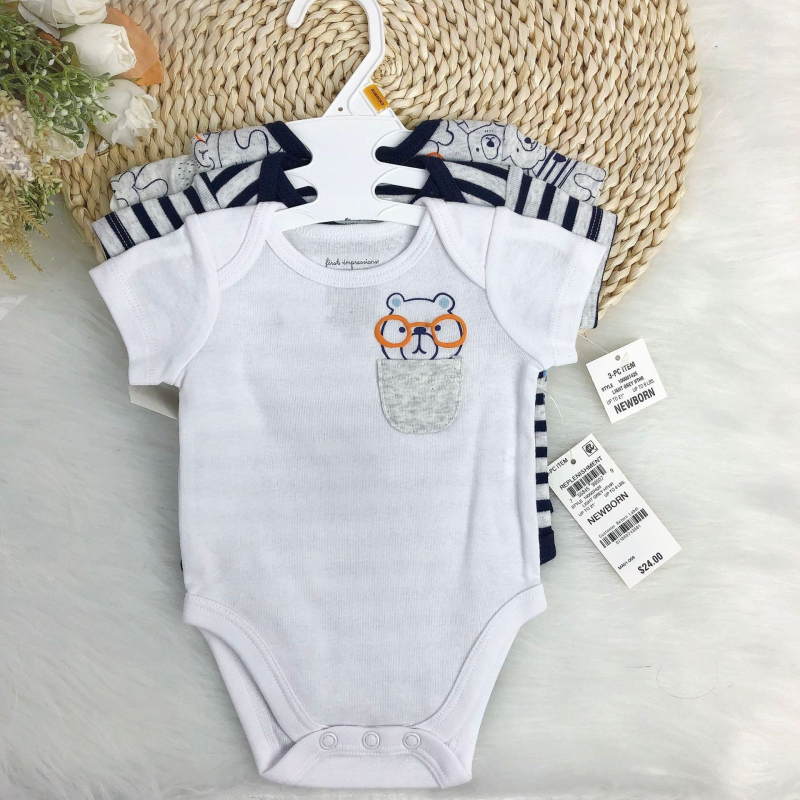 Overálok és romperok, rövid ujjú, 100% pamut, pull-over, uniszex, 1-3 éveseknek, nyár