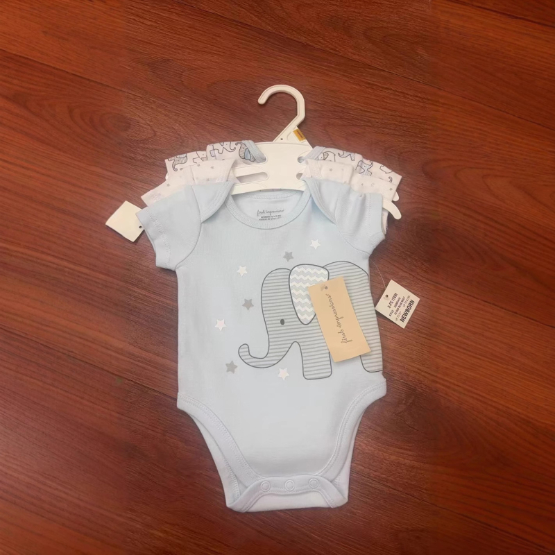 Overálok és romperok, rövid ujjú, 100% pamut, pull-over, uniszex, 1-3 éveseknek, nyár