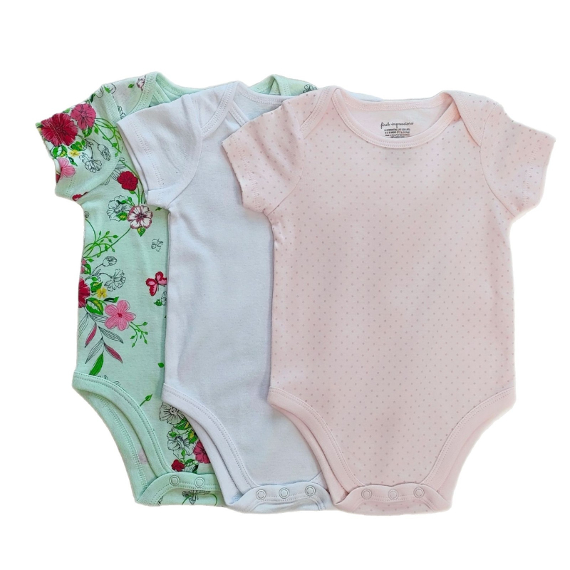 Overálok és romperok, rövid ujjú, 100% pamut, pull-over, uniszex, 1-3 éveseknek, nyár