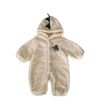 Korejski stil romper s kapuljom za bebe, dugi rukavi, debeli 100% poliester, crtani dizajn