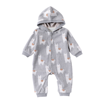 Kombinezon s kapuljom i zatvaračem za djecu zimi, unisex, dugi rukavi, 40% poliester