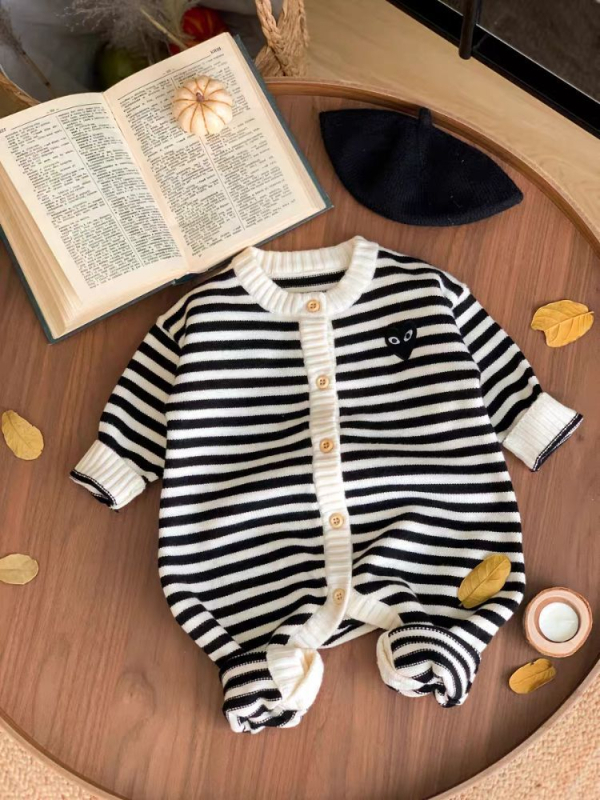 Jesenski pamučni kombinezon za bebe, dugi rukavi, unisex