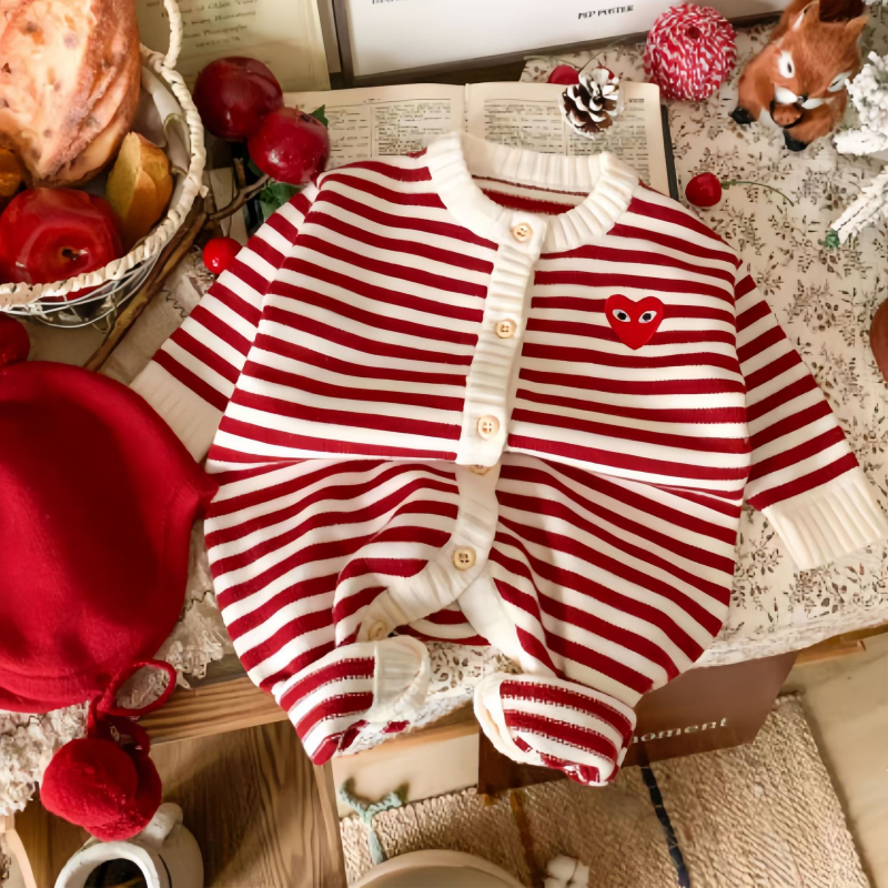 Jesenski pamučni kombinezon za bebe, dugi rukavi, unisex