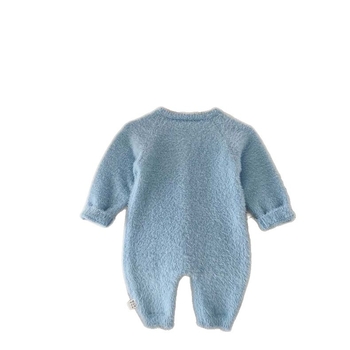2025 jesen-zima korejskog stila bebi kombinezon od debelog pletenog materijala, unisex, dugi rukav, za novorođenčad