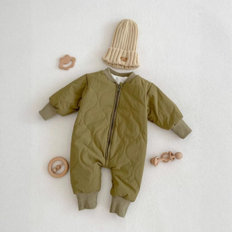 Bebin jumpsuit s flisom, zatvaranje na zip, zimski model, dugi rukavi