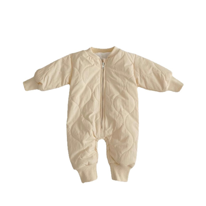 Bebin jumpsuit s flisom, zatvaranje na zip, zimski model, dugi rukavi