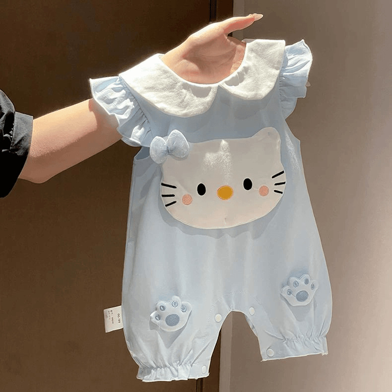 Pamuk romper s kratkim rukavima, lagani ljetni komad, unisex, preko glave