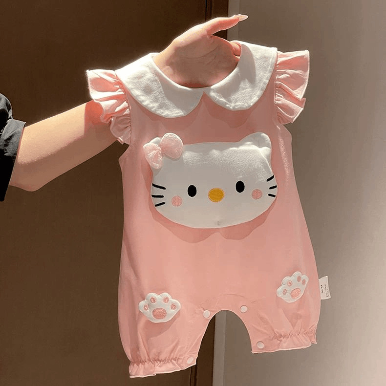 Pamuk romper s kratkim rukavima, lagani ljetni komad, unisex, preko glave