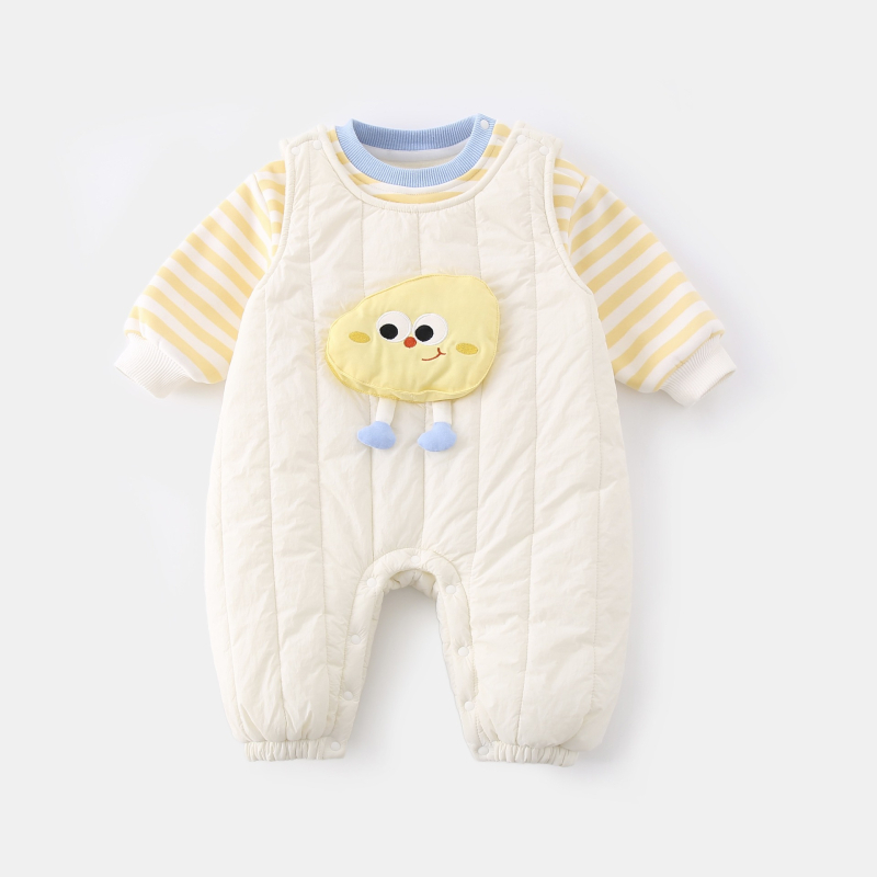 Zimski kombinezon za dojenče i malu djecu, dugi rukavi, unisex, gornji materijal 95% pamuk/5% elastan, donji 95% poliester/5% elastan, cartoon stil