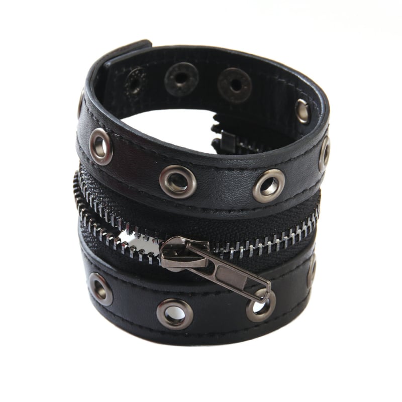 Unisex narukvica s rivetnim lancem, punk stil, umjetna koža