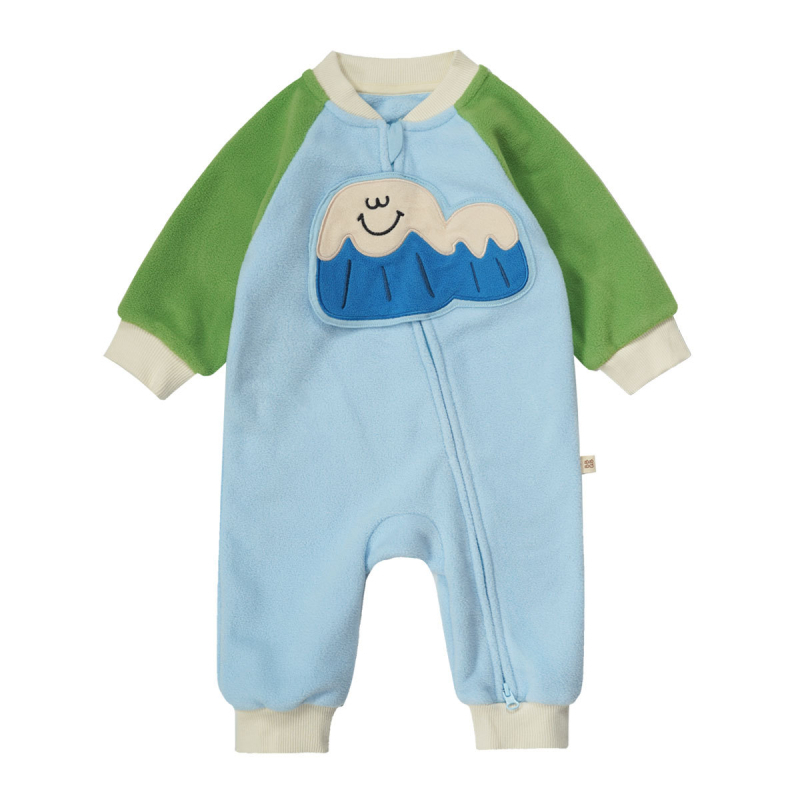 BBQB dječji kombinezon s flisom, debeli zimski, unisex, dugi rukavi, zatvarač